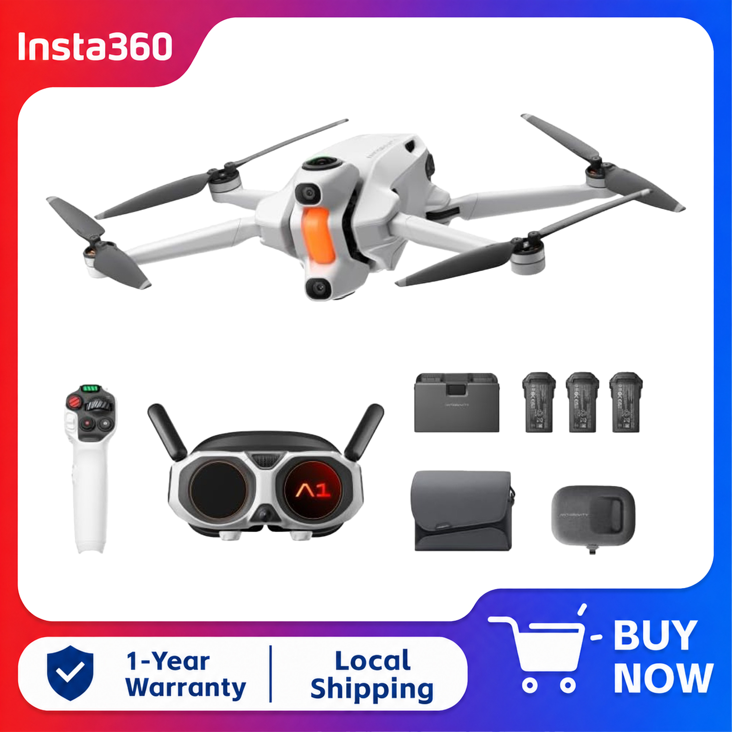 Insta360 Antigravity A1 Explor - Drone Gimbal For Insta360 recensione e prezzo